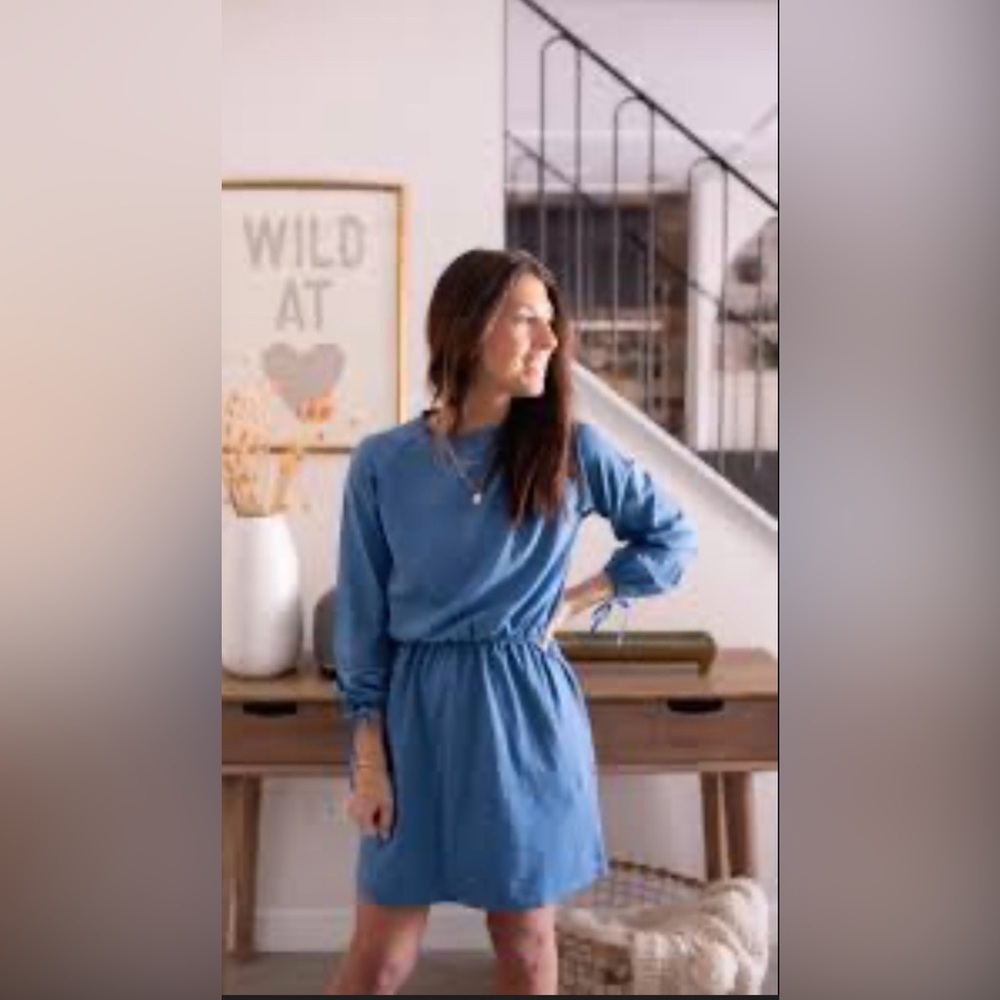 Smash + Tess x Haley Ryan Lilah Mini Dress in Steel Blue size S